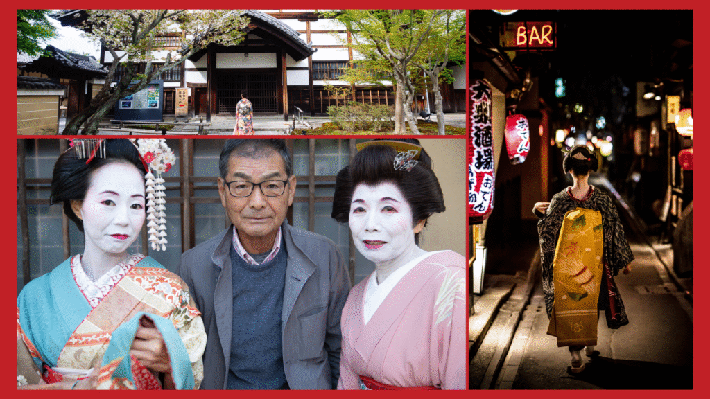 Cultural event with geishas in Japan for corporate guests