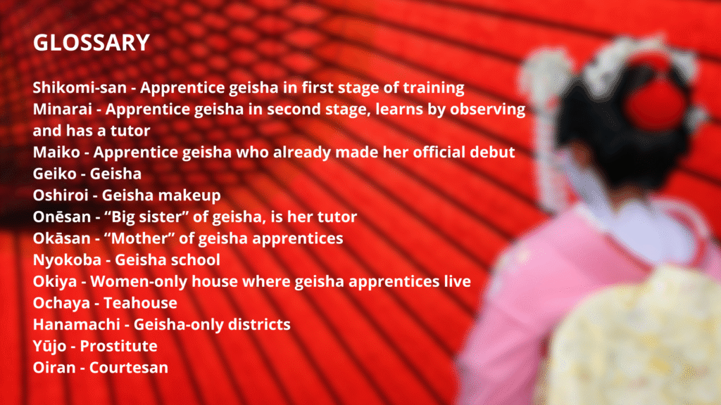 Cultural event with geishas in Japan for corporate guests